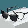 New Women Magnetic Clip Sunglasses Trending Cat Eye Optical Flexible Glasses Frame Customized Recipe Myopic Glasses Frame