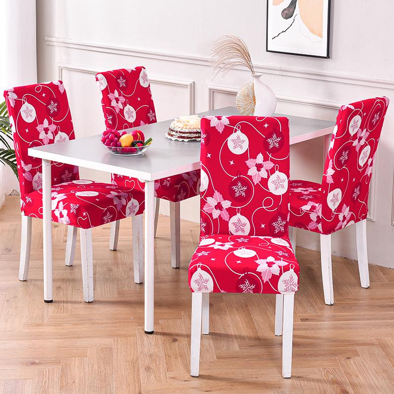 34 Color Christmas Chair Covers Dining Room Stretch Seat Protector Chair Covers for Kitchen Office Hotel Banquet Ceremony Party 2/4/6 Pieces