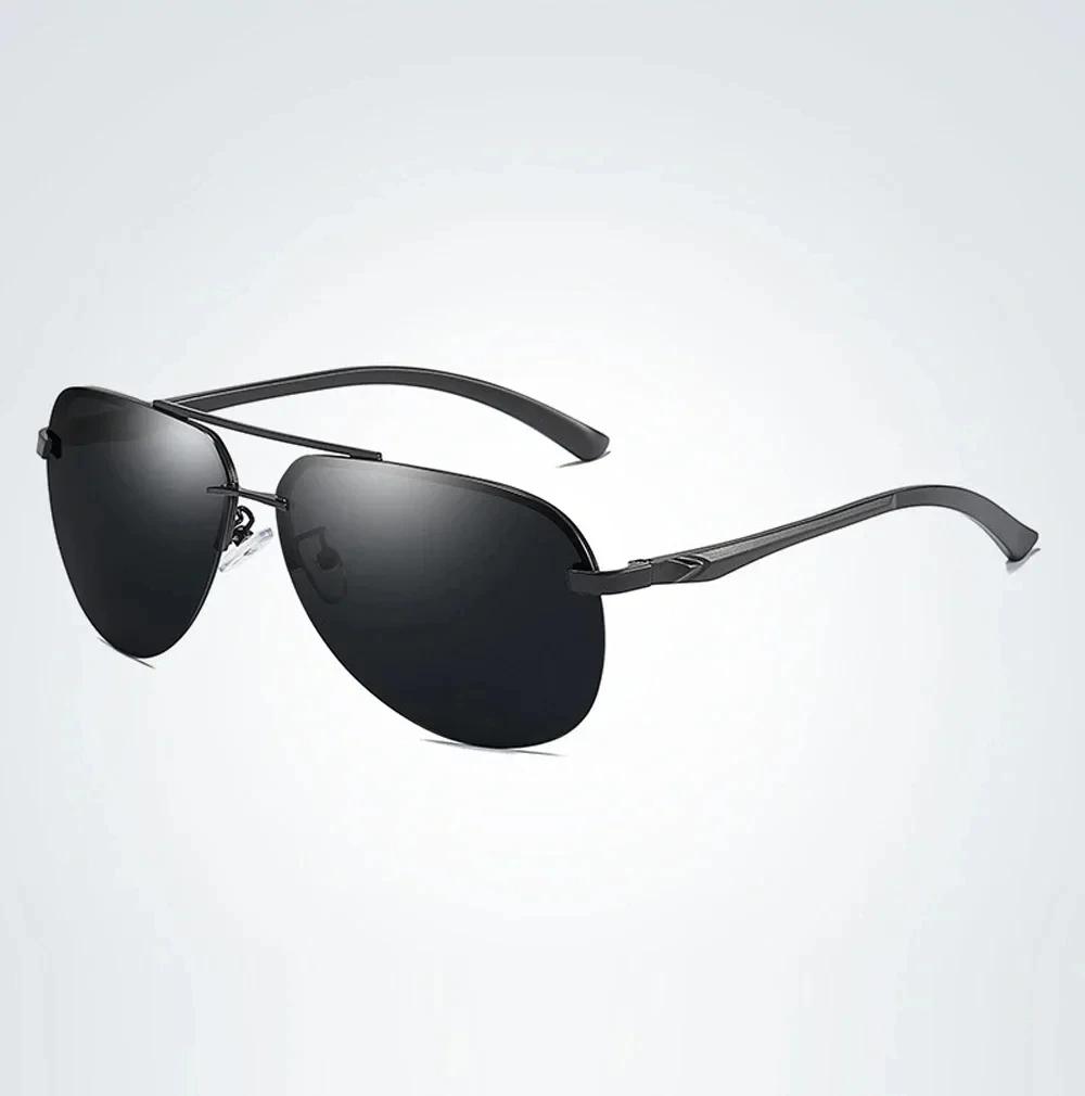 

1pcs Polarized Sunglasses for Men and Women, Brand Design, Aluminum Temples, Mirror Lenses чёрный