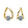 GRA Certificated1.0ct Moissanite Ladies Single Stone Twisted Hoop Earrings 925 Sterling Silver