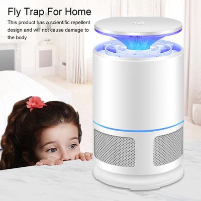 USB Fly Trap Light with 7 Blades Fan Silent UV Light Fly Catcher Home Indoor Outdoor Physical Fly Control Device LED Small Flying Animals Catching