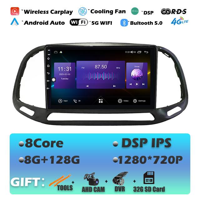 9'' For Fiat Doblo 2015 - 2020 DSP RDS Car Radio Android 14 GPS Navigation Auto Stereo Wifi Bluetooth Multimedia Player