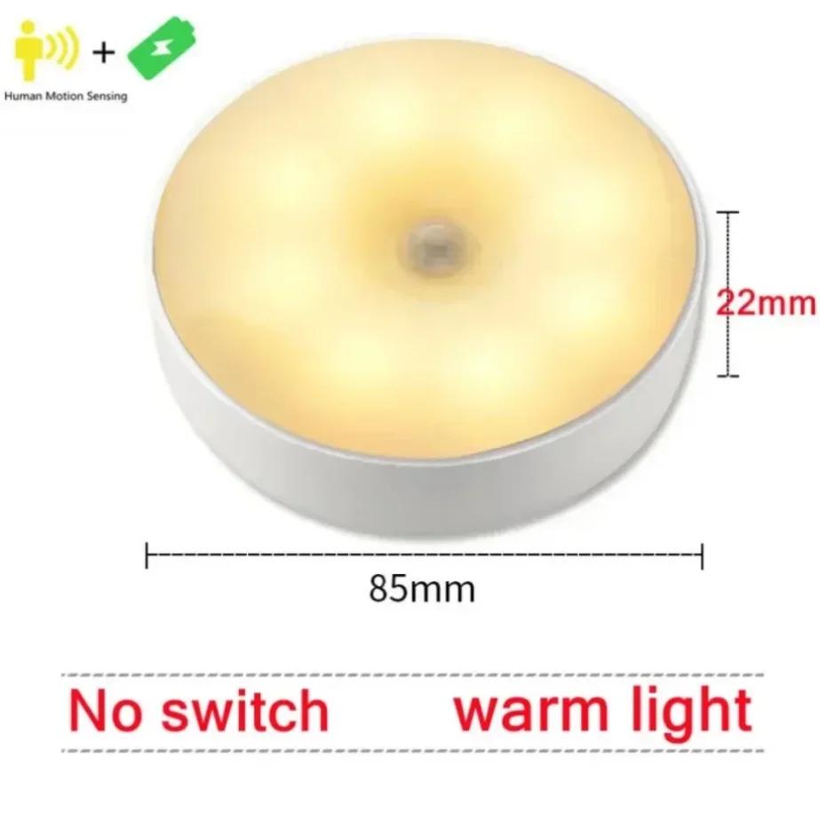 Nachtlicht Bewegungssensor Licht USB LED Lampe Mit Schalter Wiederaufladbar Induktor Lichter Für Küche Treppen Flur Schrank Schlafzimmer