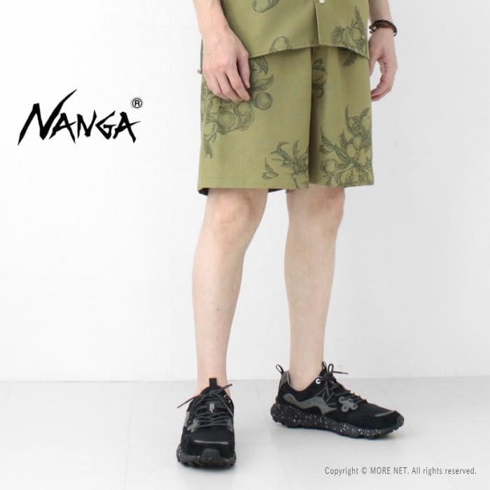NANGA Men's Saru Shorts N2500-1E601C, All-Over Floral Print, Khaki, Size M