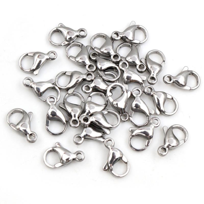 New 30pcs Stainless Steel Gold Plated Lobster Clasp Hooks for Necklace Bracelet Chain DIY Jewelry Making Findings Supplies