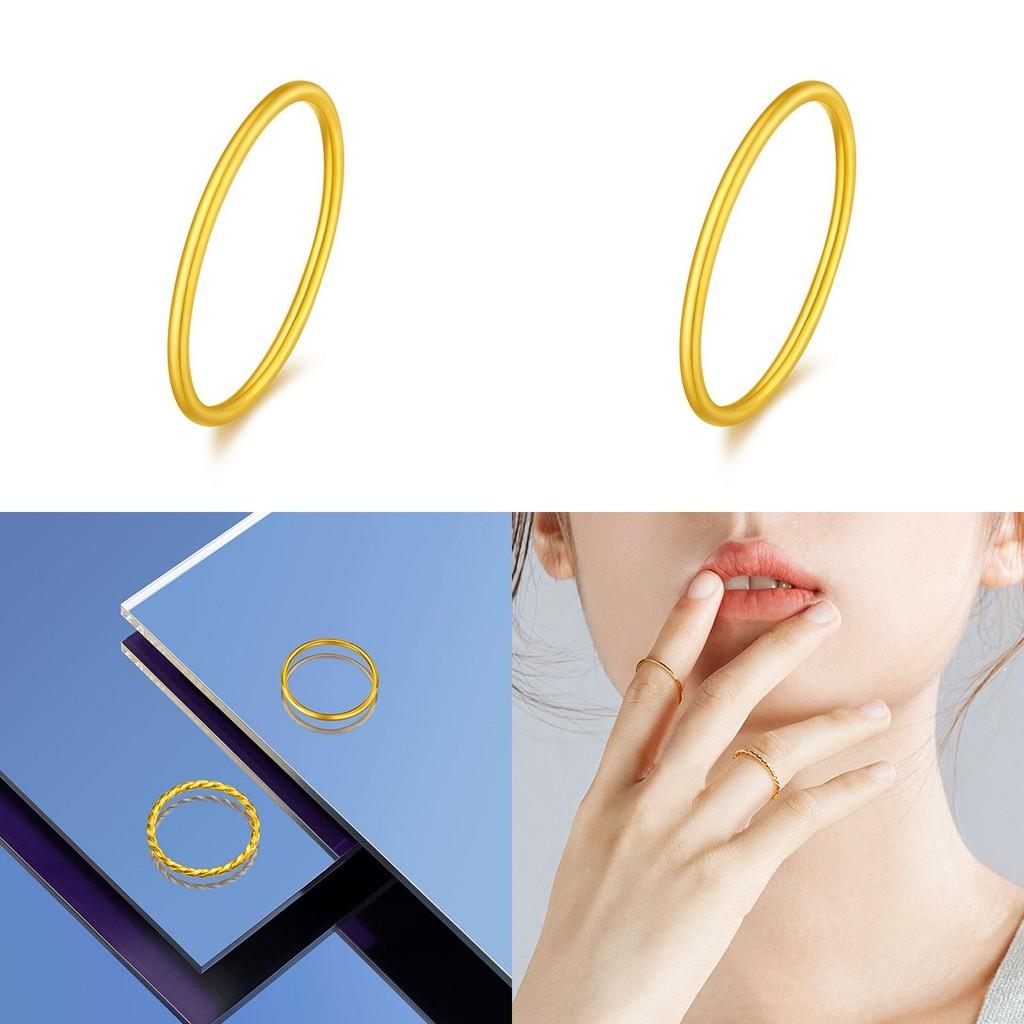 Chic Vietnamese Sand Gold Twisted Ring Unisex Simple Circle Band Ideal For Special Occasions