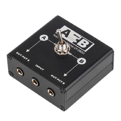 Switch de Som 3.5mm para Estúdio Compatibilidade com Múltiplos Dispositivos Passivo Caixa de Metal Seletores de Sinal