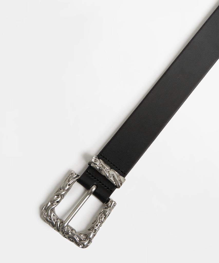 LMOOD Hank Full Grain Leather Belt Black