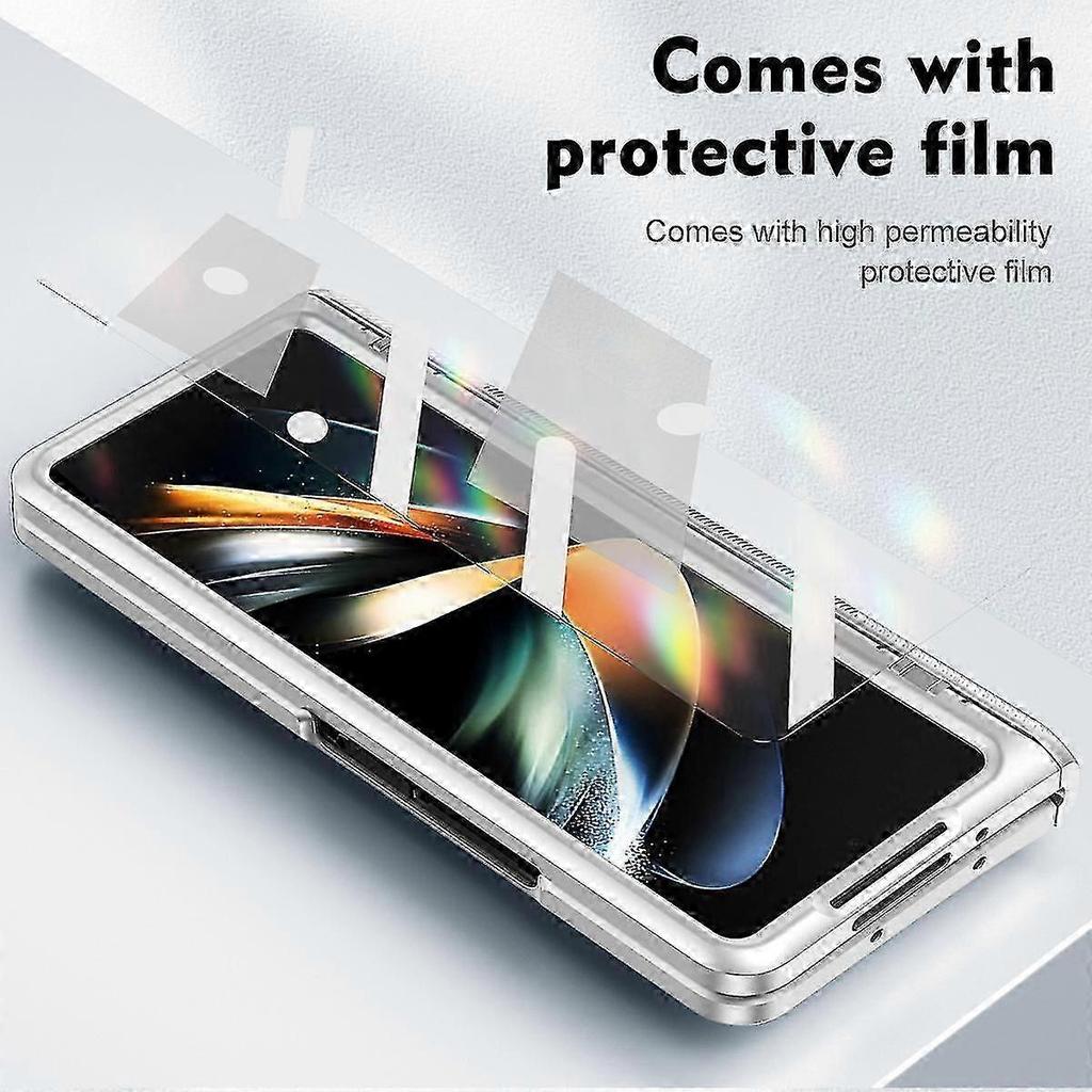 Galaxy Z Fold 5 Case, Heavy Duty Hinge Protection Case For Samsung Galaxy Z Fold 5 With Kickstand & Screen Protector - W