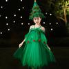 Christmas Costume Dress Cosplay Up Photo Props Green Skirt for