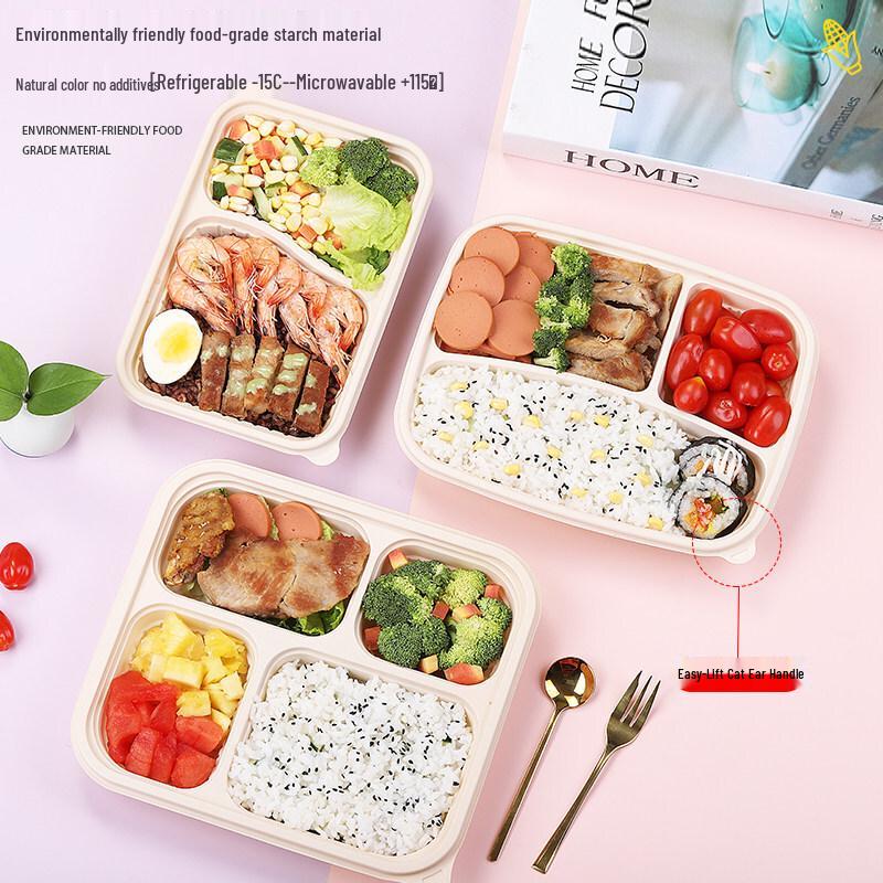 Eco-Friendly Corn Starch Disposable Meal Box