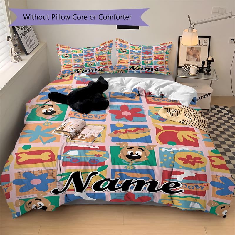 Custom Textile Tom Jerry Bedding 3 Piece Set HD Print Duvet Cover Pillowcases for Teens Adult Bedroom Decoration