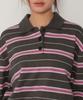 MUSINSA STANDARD WOMAN Multi-Stripe Collared Knit [Pink]