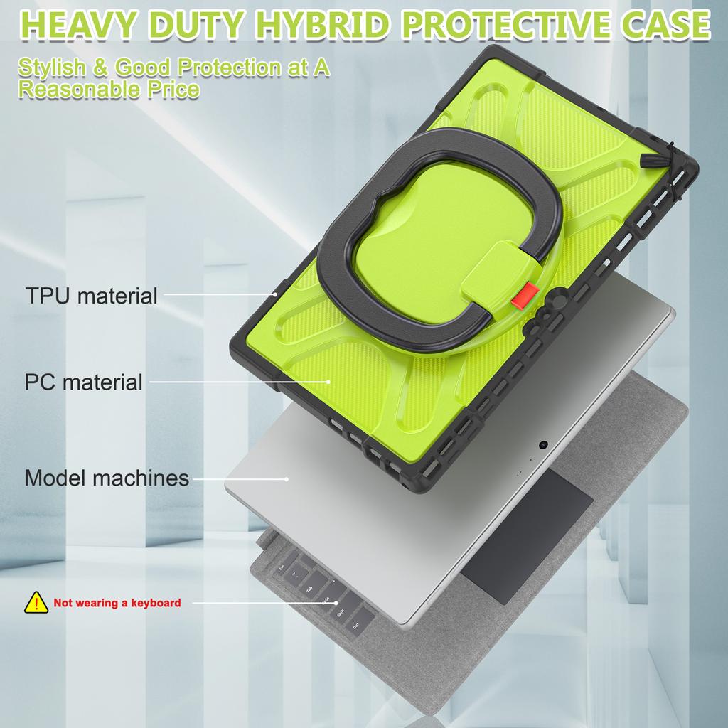 Rotating Stand Handle Grip Case For Microsoft Surface Pro 4 5 6 7 7 Plus 12.3 inch Heavy Duty Cover Keyboard Connection Support
