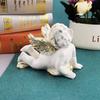 Retro Angel Wings Figurine - Cute Resin Ornament for Weddings & Birthdays