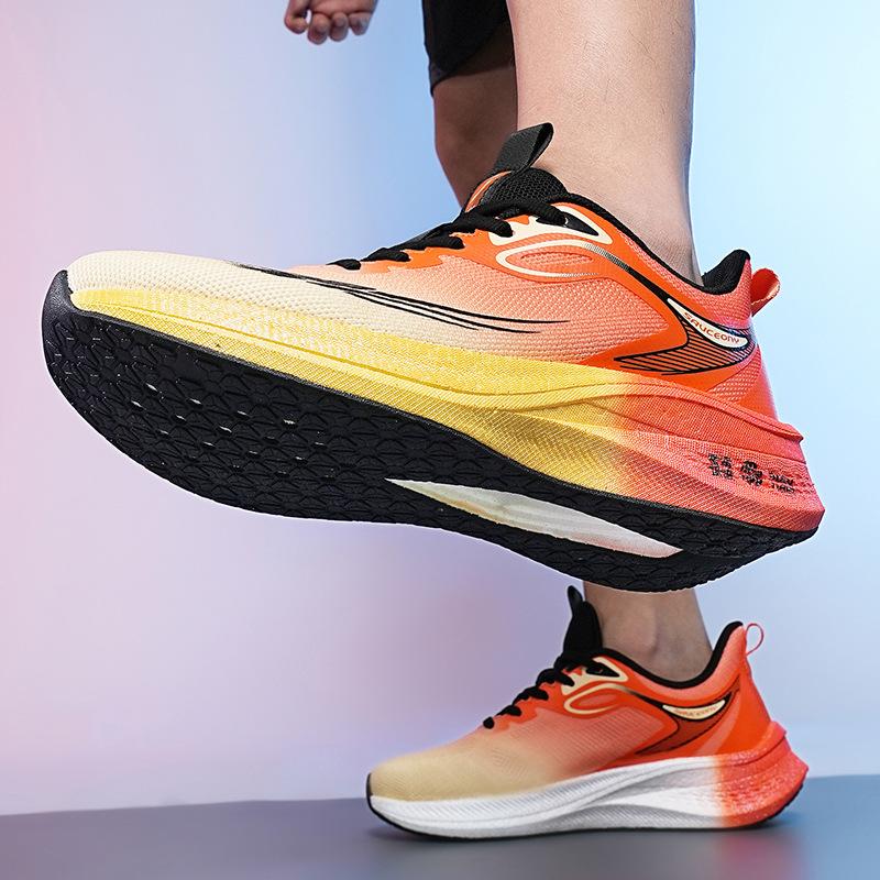 2025 New Running Shoes Shock Absorption Rebound Middle School Student Racing Running Shoes Sports Shoes Men's Jogging Shoes Soft Sole Versatile