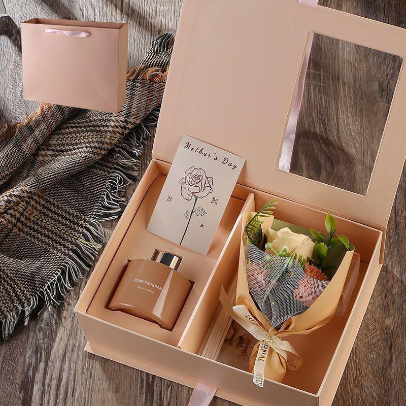 Premium Aromatherapy Diffuser Artificial Flower Gift Set Long Lasting Scent For Birthday Valentines Mothers Day Home Decor