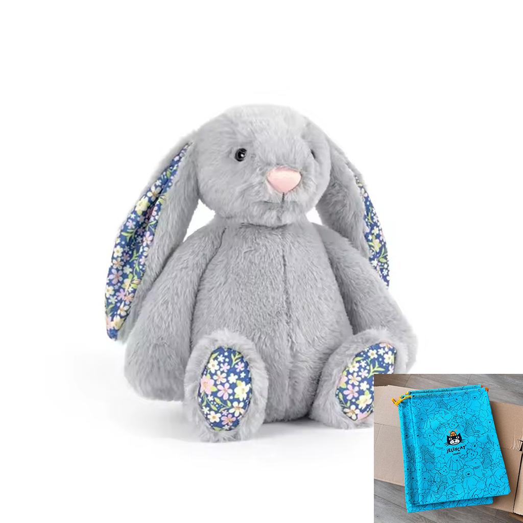 Fragrant Bonnie Rabbit Plush Toy with Floral Ears Kawaii Stuffed Doll Soft Sofa Cushion Kids Birthday Gift Room Decor