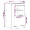 LED Sideboard 2 Pcs Black Oak Effect 41 X 37 X 67 Cm
