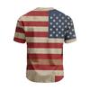 Men's Loose And Casual Flag-print T-shirt, Short Sleeve Shirt