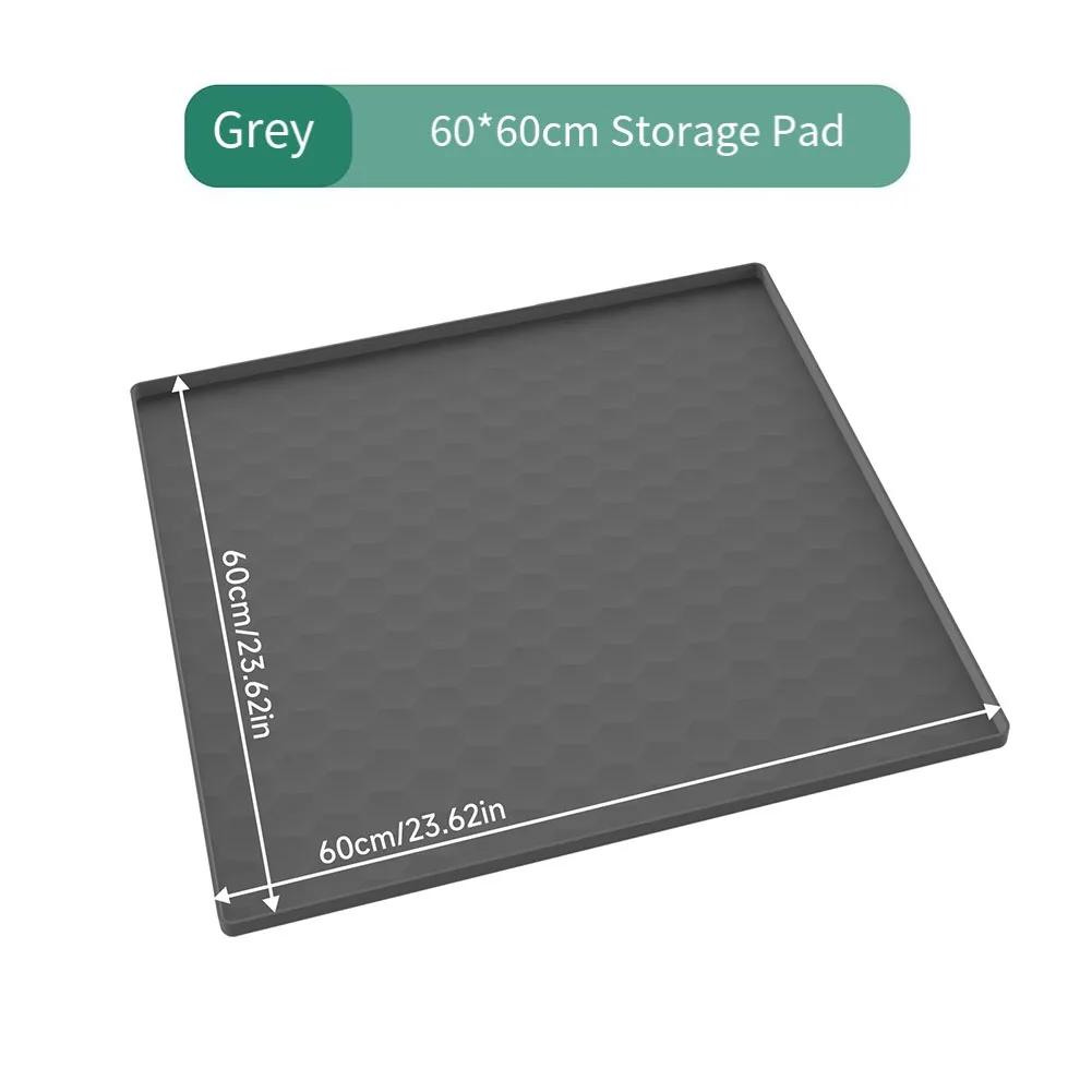 Bedside Commodes Mat,Bedside Portable Toilet Silicone Mat With Raised Edge High-selling Tool Accessories