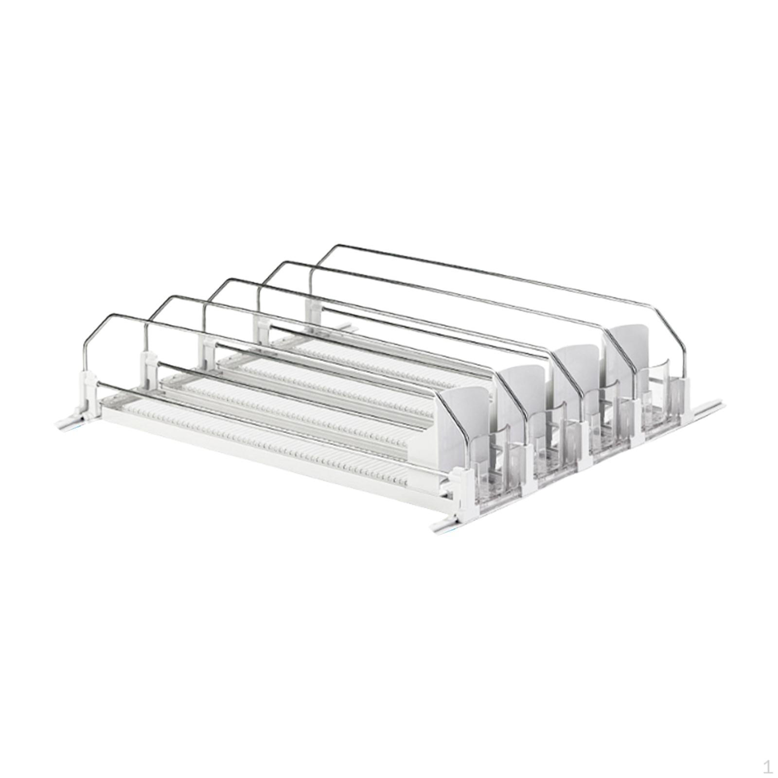 

Drink Organizer for Fridge Automatic Propeller Can Dispenser Commodity Shelves белый