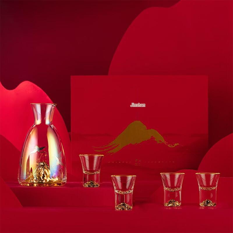 GEBEITANG Jinshan Colorful Crystal Baijiu Decanter Set