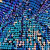 Sequins Straight Embroidery Fashion Dress Fabric 18mm Iridescent Blue Sequin Background Fabric Bead Embroidered Flower Cloth