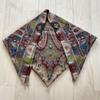 Used ETRO Etro Large Scarf Blue Brown Green Scarf Paisley Purple Silk Paisley Pattern