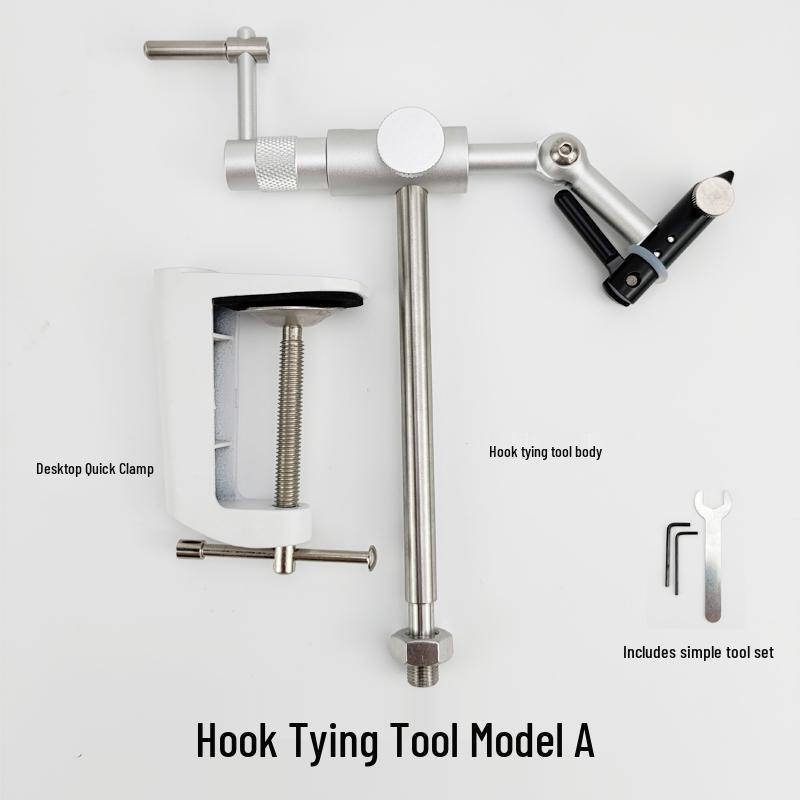 Juego de Herramientas Mejorado de Tornillo de Banco Giratorio para Atado de Moscas para Atado Duradero de Anzuelos y Señuelos