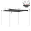 Retractable Pergola Cover, 2.55 X 2.5 M Replacement Canopy Fabric for 3 X 3 M Frame, Roof Top Only, Dark Grey