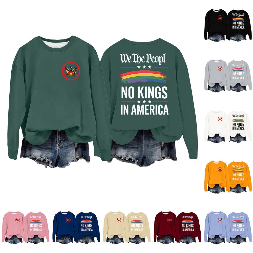 Women's Fashion Casual Long Sleeve Loose Printed Sweatshirt