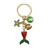 Creative Alloy Seashell and Pearl Keychain Pendant