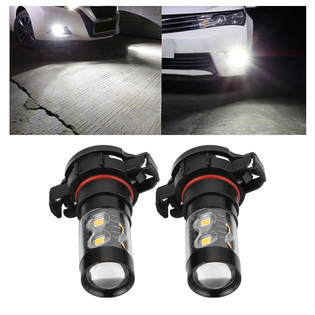 2pcs 3000K 50W Yellow LED Headlight Bulbs Kit Fog Light Car Driving Lamp