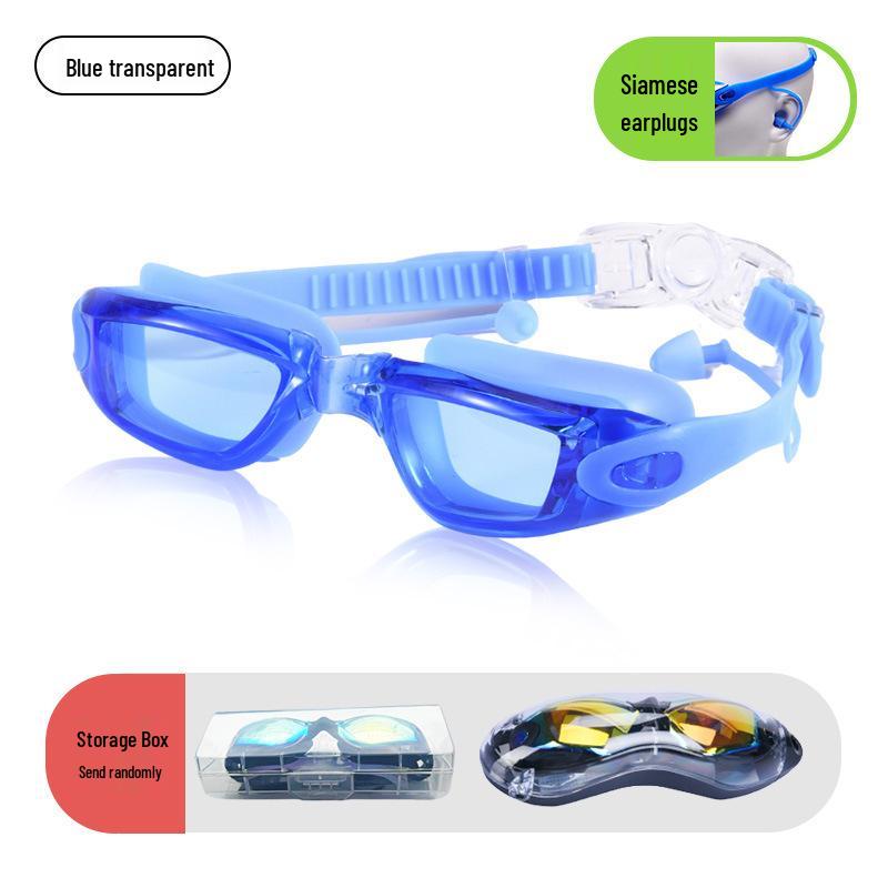 Anti-Beschlag-Schwimmbrille für Myopie – HD, wasserdicht, Silikon, galvanisiertes Finish
