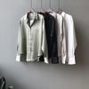 Spring Fashion Button Up Satin Silk Shirt Vintage Blouse Women White Tops Lady Long Sleeves Female Loose Street Shirts