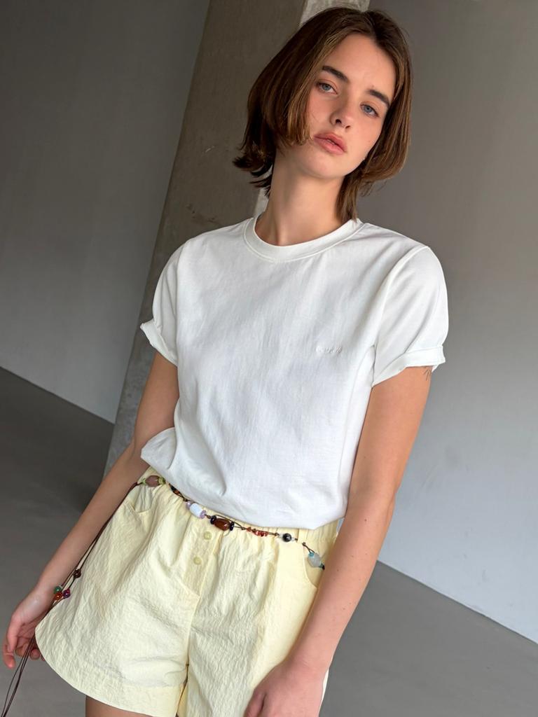 Kelidu Heavy Cotton Short Sleeve T-Shirt_White