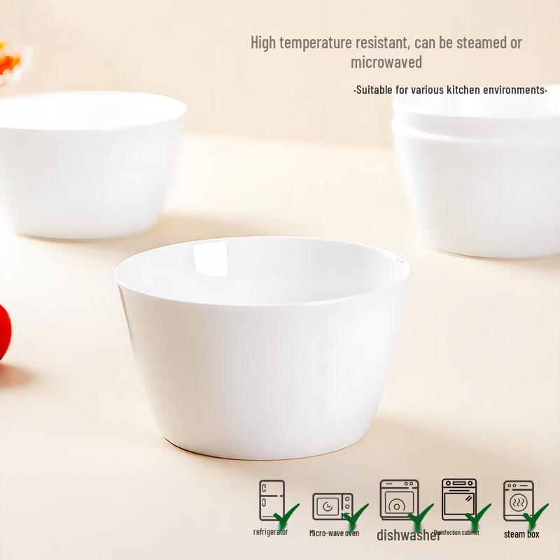 Sky Top Pure White Bone China Dinnerware Bowls