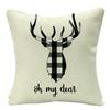 Christmas Cushion Cover Xmas Decorative Farmhouse Buffalo Check Pillowcase Holiday Party Decor Pillow Cover for Living Room Seat