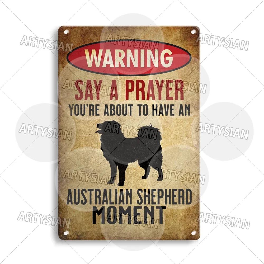 Beware Of Dog Warning Metal Sign German Shorthaired Pointer Aussie Dachshund Labrador Doxie Bulldog Dobermann Pyrenees Shiba Pug