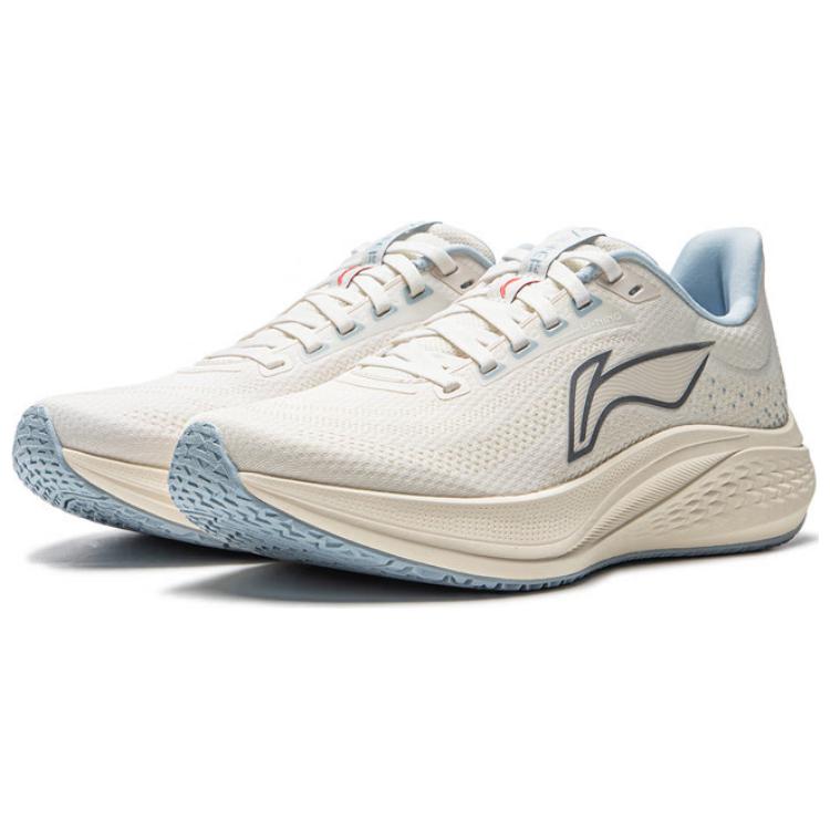 New LINING Red Hare 7 Running Shoes Women's Low Top Beige ARPU008-1
