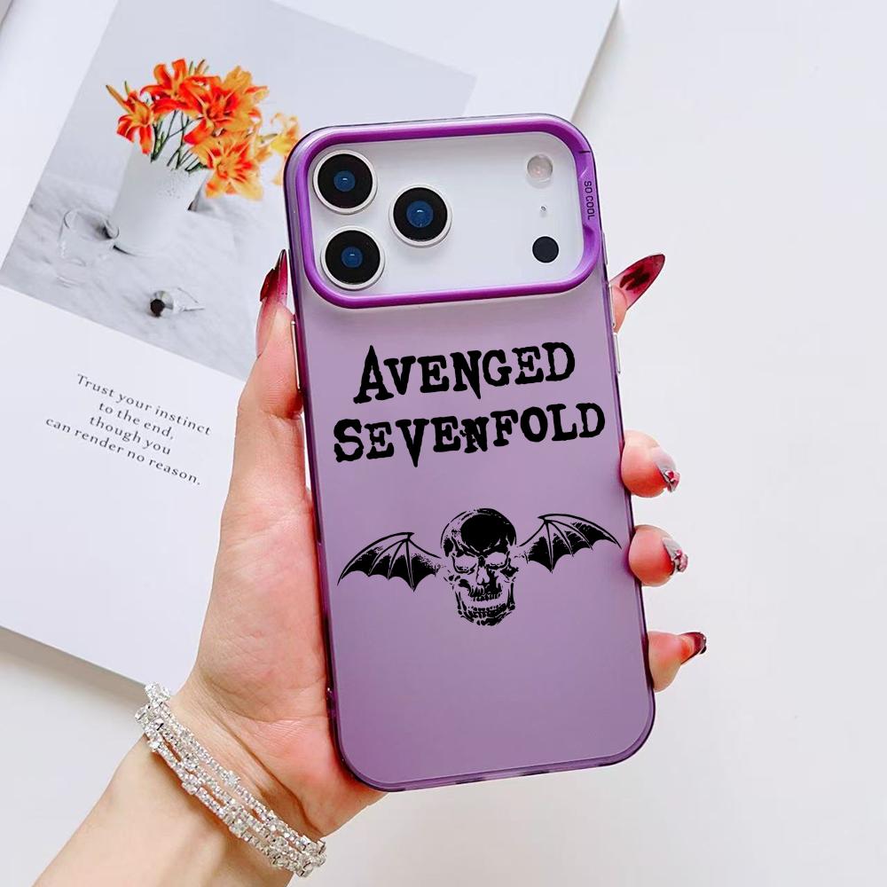 

A-Avenged Sevenfold Phone Case For iPhone 17 16 15 14 13 12 11 Pro Max Air Colorful Matte Laser Aurora Shockproof Phone Case iPhone17