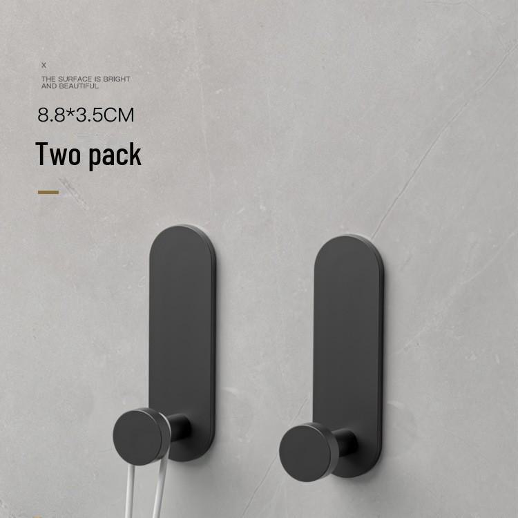 Gun Gray Adhesive Hook for Towels - Strong, Punch-Free Wall-Mounted Hook for Bathroom and Entryway