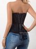 Spring & Summer Sexy Lace See-through Bandeau Corset with Fishbone Support and Off-the-Shoulder Design