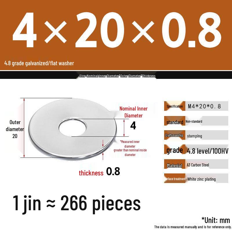 Galvanized Extra Large Thickened Metal Flat Washer (M6-M16)