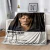 Johnny Depp Pattern Throw Blanket Light Weight Blanket for Living Room Bedroom Kidsroom Warm Blanket Christmas Gift