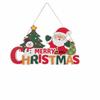 Wooden Christmas Door Hanging Reindeer Decorative Christmas Ornaments Santa Claus Snowflake Xmas Wall-mounted Pendants