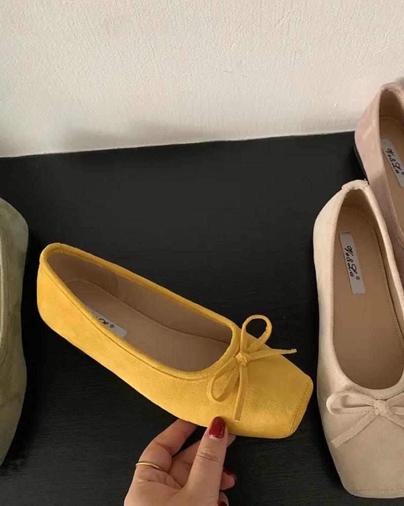 Scarpe basse con fiocco alla francese scarpe da donna rosse scarpe basse singole scarpe da ballo primavera ed estate nuove scarpe da donna scarpe con suola morbida