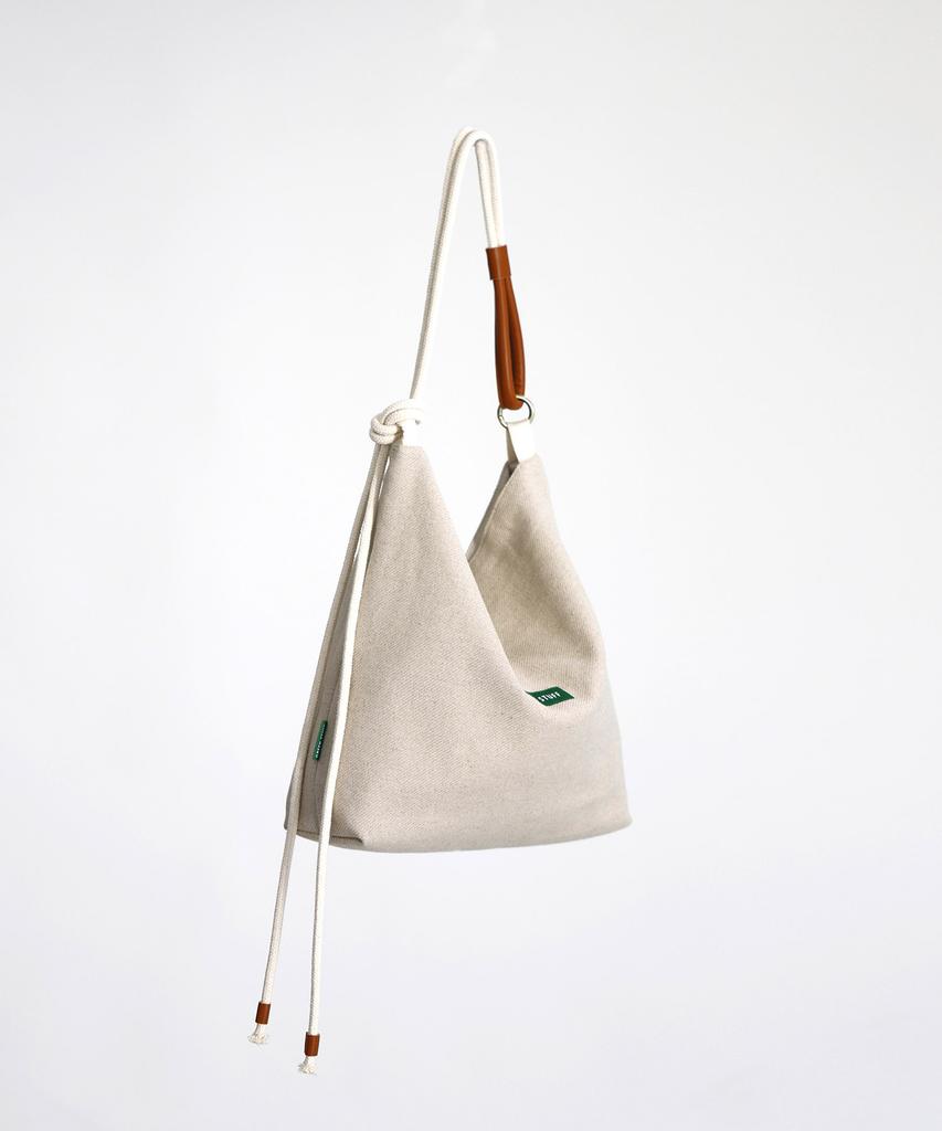 Green Stuff Loose Fit Rope Shopper Bag 57 Linen - Beige