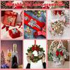 12-120PCS Christmas Bow Red Velvet Bow Xmas Tree Pendant Xmas Tree Pendant Wedding New Year Party Decor DIY Gift Box Wrapping